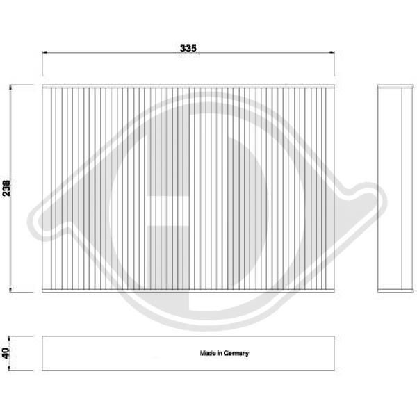 DIEDERICHS DCI1279 - Filter, Innenraumluft