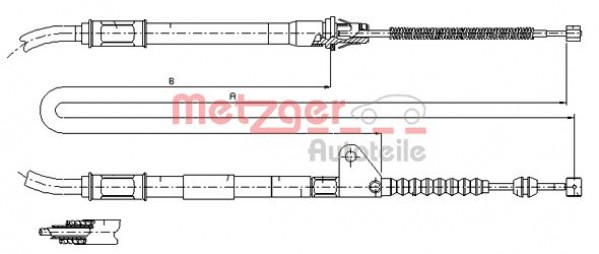 METZGER 17.1414 - Seilzug, Feststellbremse