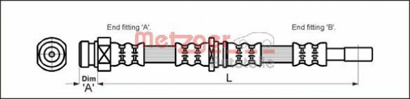 METZGER 4113315 - Bremsschlauch
