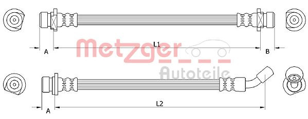 METZGER 4111074 - Bremsschlauch