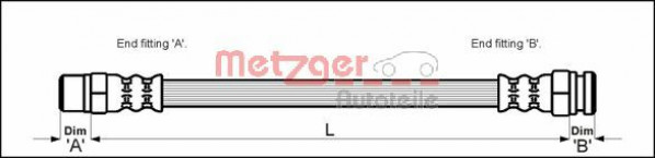 METZGER 4114736 - Bremsschlauch