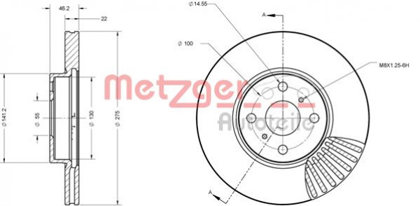 METZGER 6110496 - Bremsscheibe