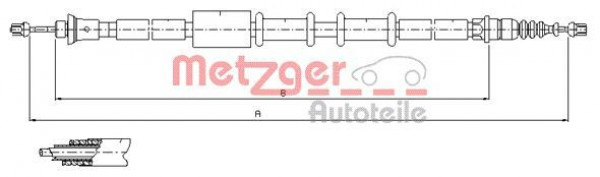 METZGER 1651.22 - Seilzug, Feststellbremse