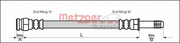 METZGER 4112522 - Bremsschlauch