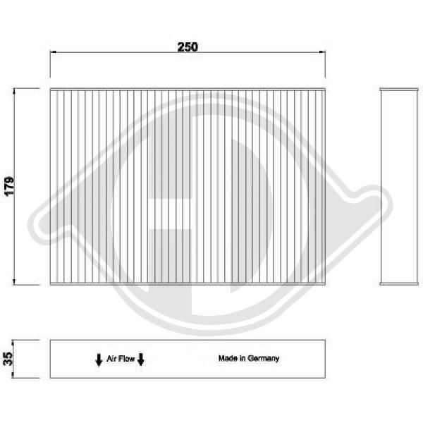 DIEDERICHS DCI1270 - Filter, Innenraumluft
