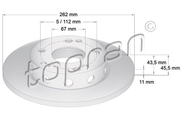 TOPRAN 400850 - Bremsscheibe