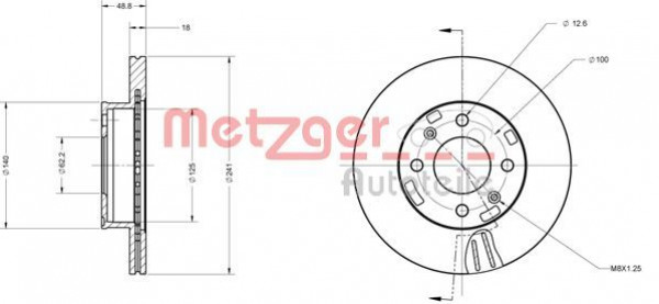 METZGER 6110160 - Bremsscheibe