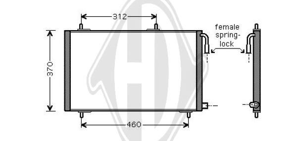 DIEDERICHS DCC1314 - Kondensator, Klimaanlage