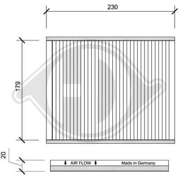 DIEDERICHS DCI0090 - Filter, Innenraumluft