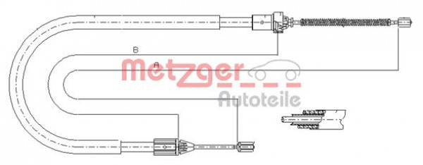METZGER 11.6585 - Seilzug, Feststellbremse