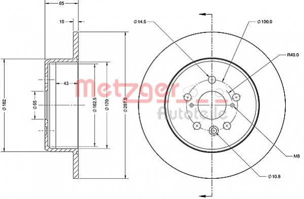 METZGER 6110468 - Bremsscheibe