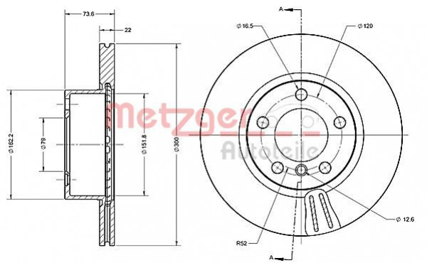 METZGER 6110689 - Bremsscheibe