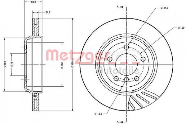 METZGER 6110435 - Bremsscheibe