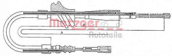 METZGER 10.7501 - Seilzug, Feststellbremse