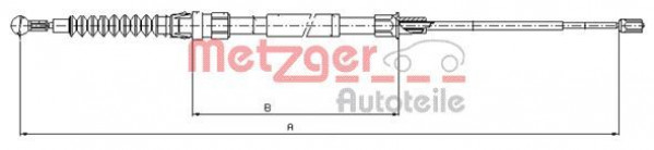 METZGER 10.7626 - Seilzug, Feststellbremse