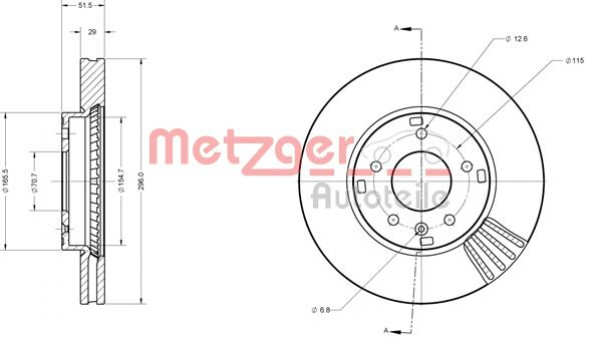 METZGER 6110256 - Bremsscheibe