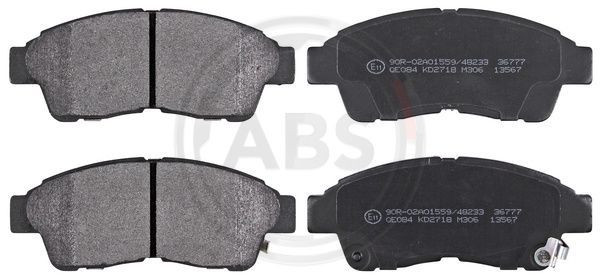 A.B.S. 36777 - Bremsbelagsatz, Scheibenbremse
