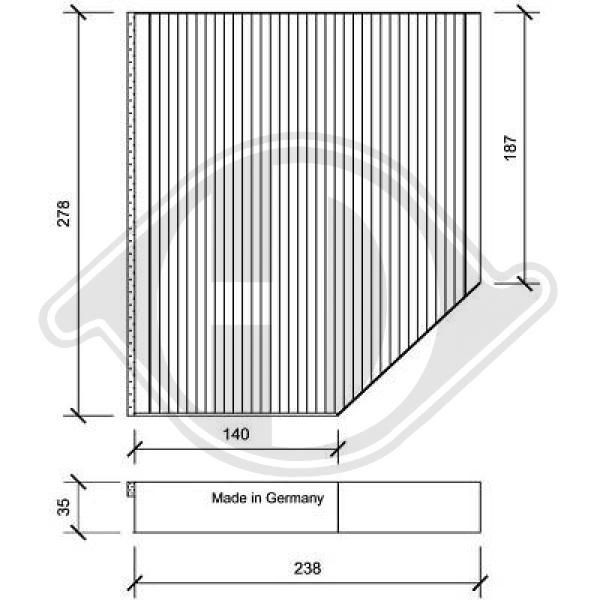 DIEDERICHS DCI1163 - Filter, Innenraumluft