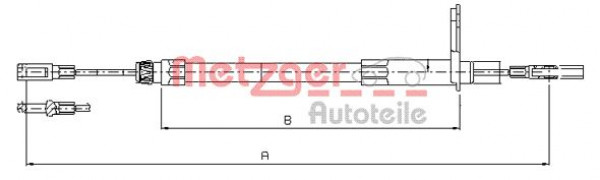 METZGER 10.9431 - Seilzug, Feststellbremse