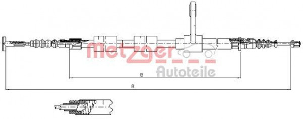 METZGER 251.33 - Seilzug, Feststellbremse