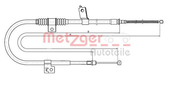 METZGER 17.2291 - Seilzug, Feststellbremse