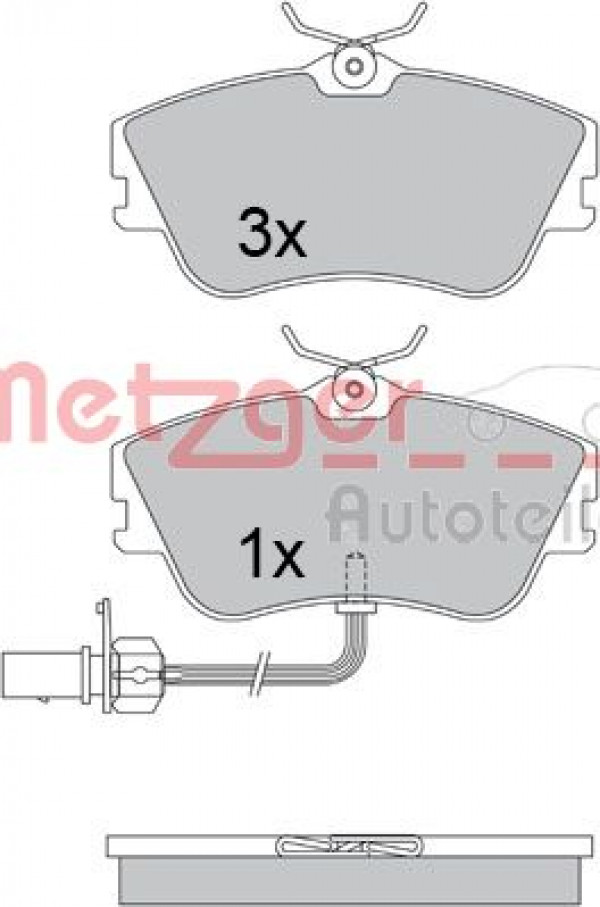 METZGER 1170376 - Bremsbelagsatz, Scheibenbremse