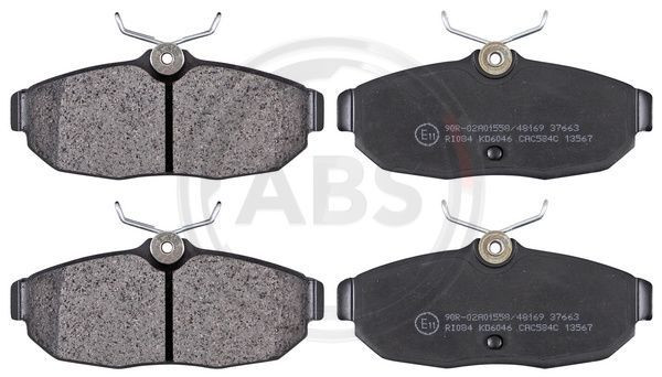 A.B.S. 37663 - Bremsbelagsatz, Scheibenbremse