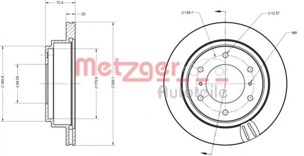 METZGER 6110549 - Bremsscheibe