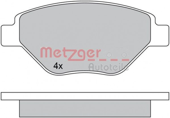 METZGER 1170652 - Bremsbelagsatz, Scheibenbremse