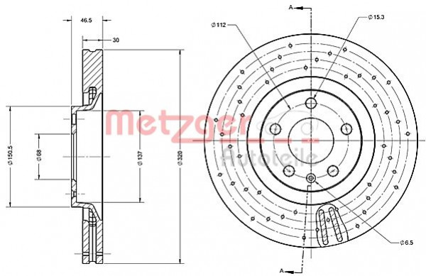 METZGER 6110629 - Bremsscheibe