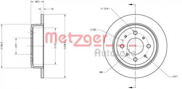 METZGER 6110244 - Bremsscheibe