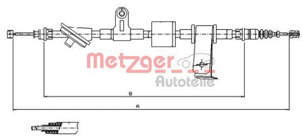 METZGER 12.0101 - Seilzug, Feststellbremse