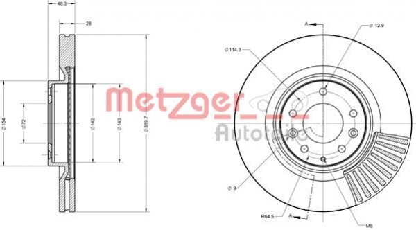 METZGER 6110737 - Bremsscheibe