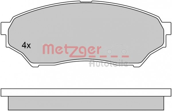 METZGER 1170520 - Bremsbelagsatz, Scheibenbremse
