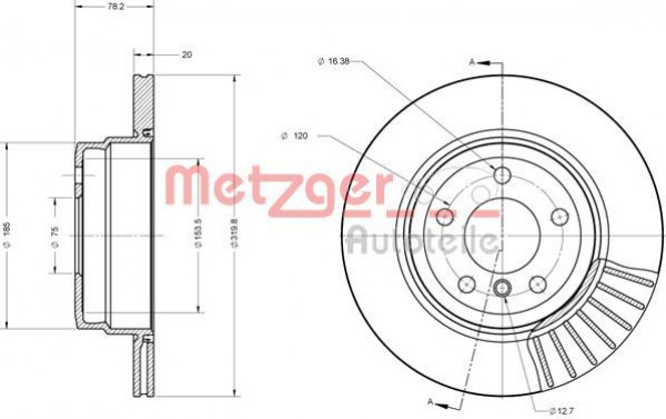 METZGER 6110589 - Bremsscheibe