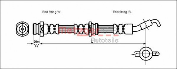 METZGER 4113326 - Bremsschlauch