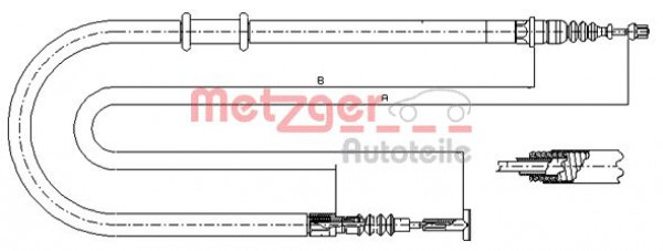 METZGER 491.22 - Seilzug, Feststellbremse
