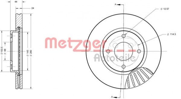 METZGER 6110578 - Bremsscheibe