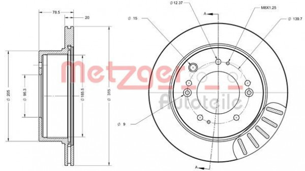 METZGER 6110582 - Bremsscheibe