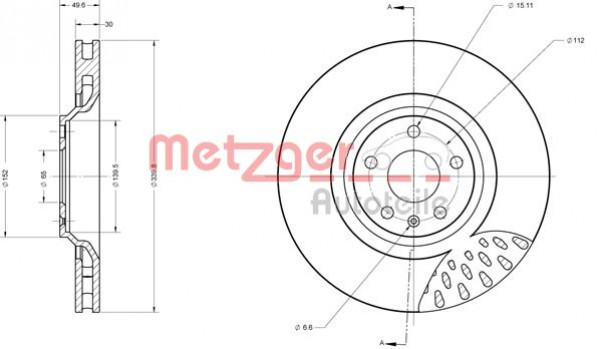 METZGER 6110631 - Bremsscheibe
