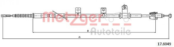 METZGER 17.6049 - Seilzug, Feststellbremse