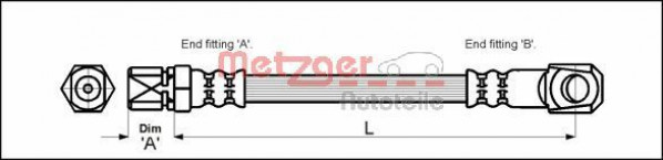 METZGER 4117018 - Bremsschlauch