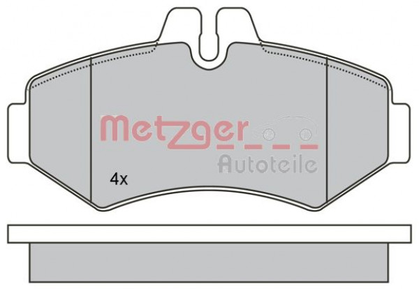 METZGER 1170274 - Bremsbelagsatz, Scheibenbremse