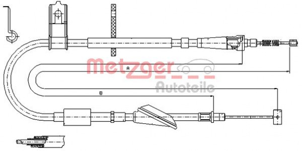 METZGER 17.5046 - Seilzug, Feststellbremse