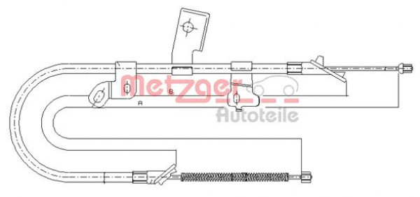 METZGER 17.1071 - Seilzug, Feststellbremse