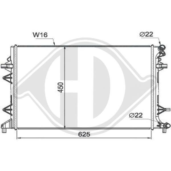 DIEDERICHS DCM3907 - Kühler, Motorkühlung