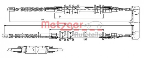 METZGER 11.5755 - Seilzug, Feststellbremse