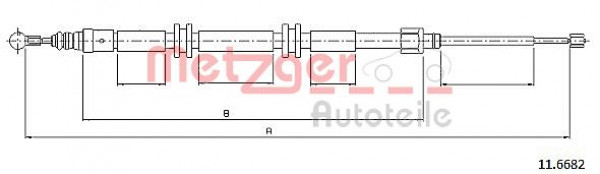 METZGER 11.6682 - Seilzug, Feststellbremse