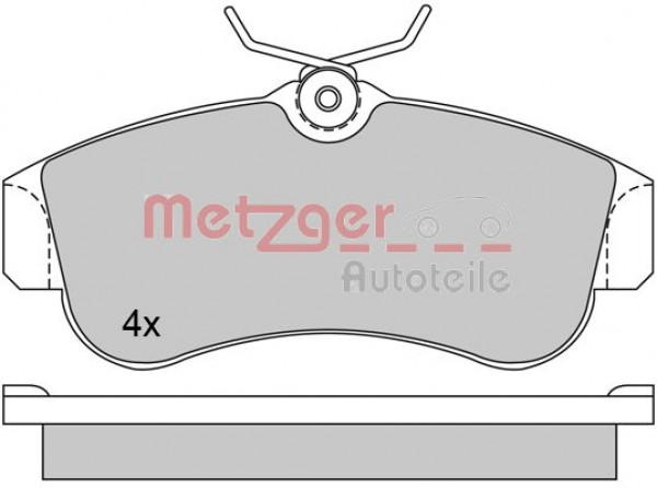 METZGER 1170574 - Bremsbelagsatz, Scheibenbremse