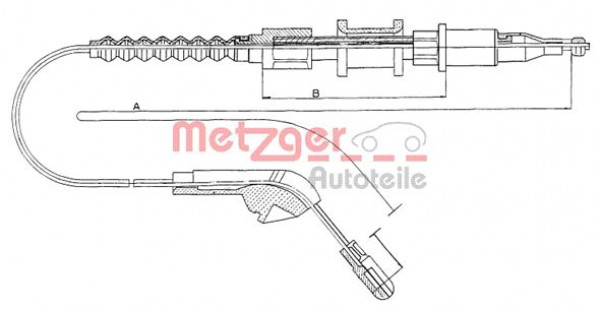 METZGER 11.5943 - Seilzug, Feststellbremse
